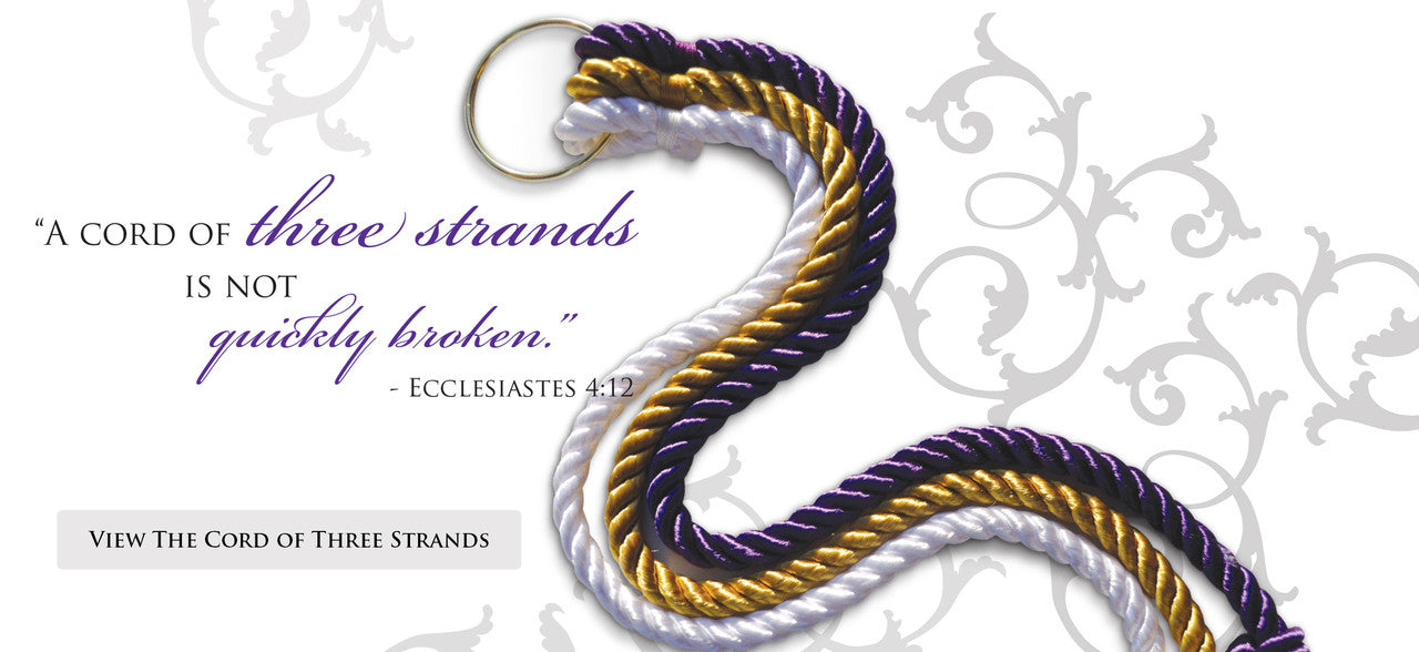 Three String Cord Scripture God's Knot - Cord of Three Strands and Christian Wedding Resources